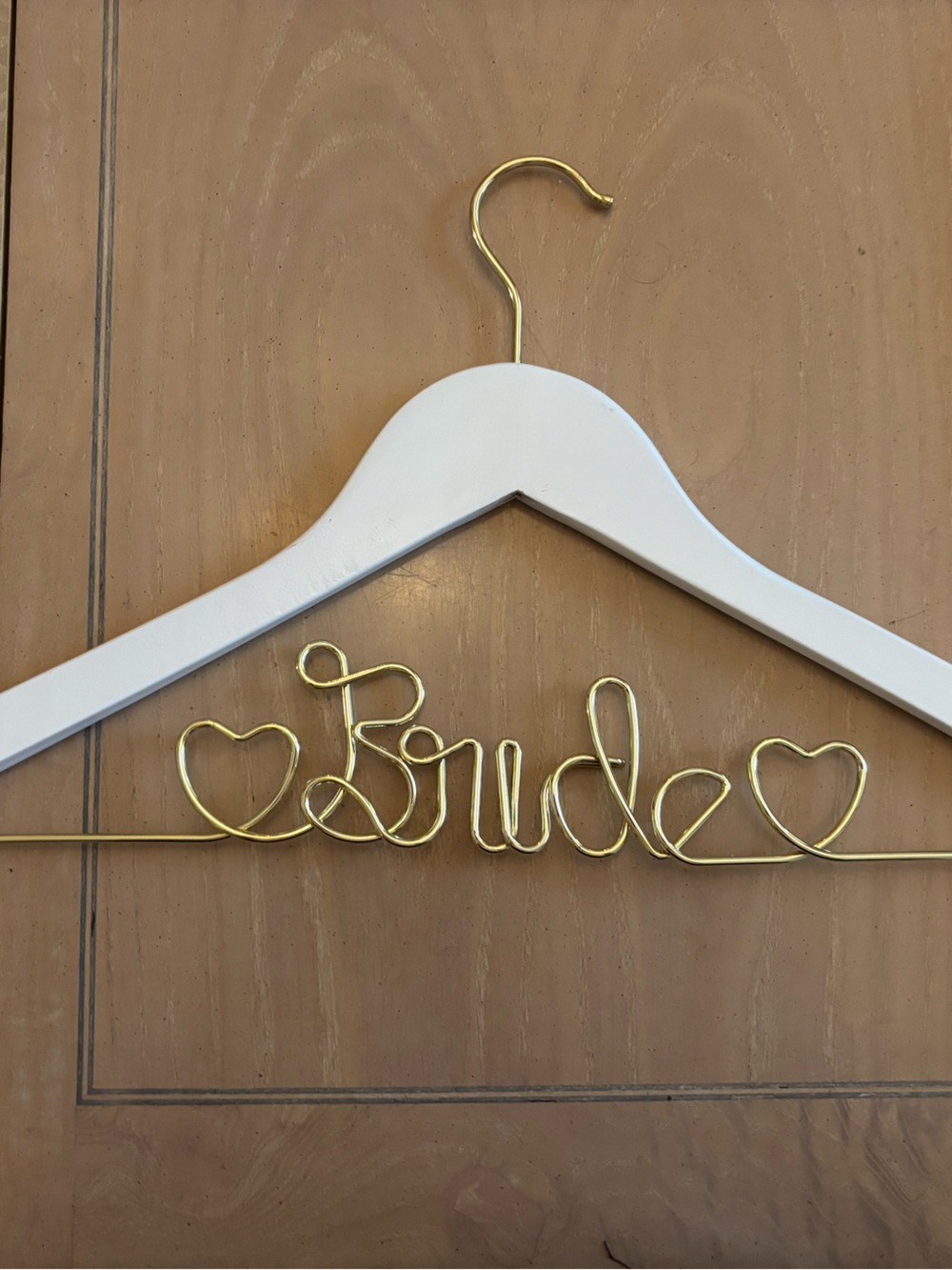Francesca's Collections White and Gold 'Bride' Script Wedding Hanger